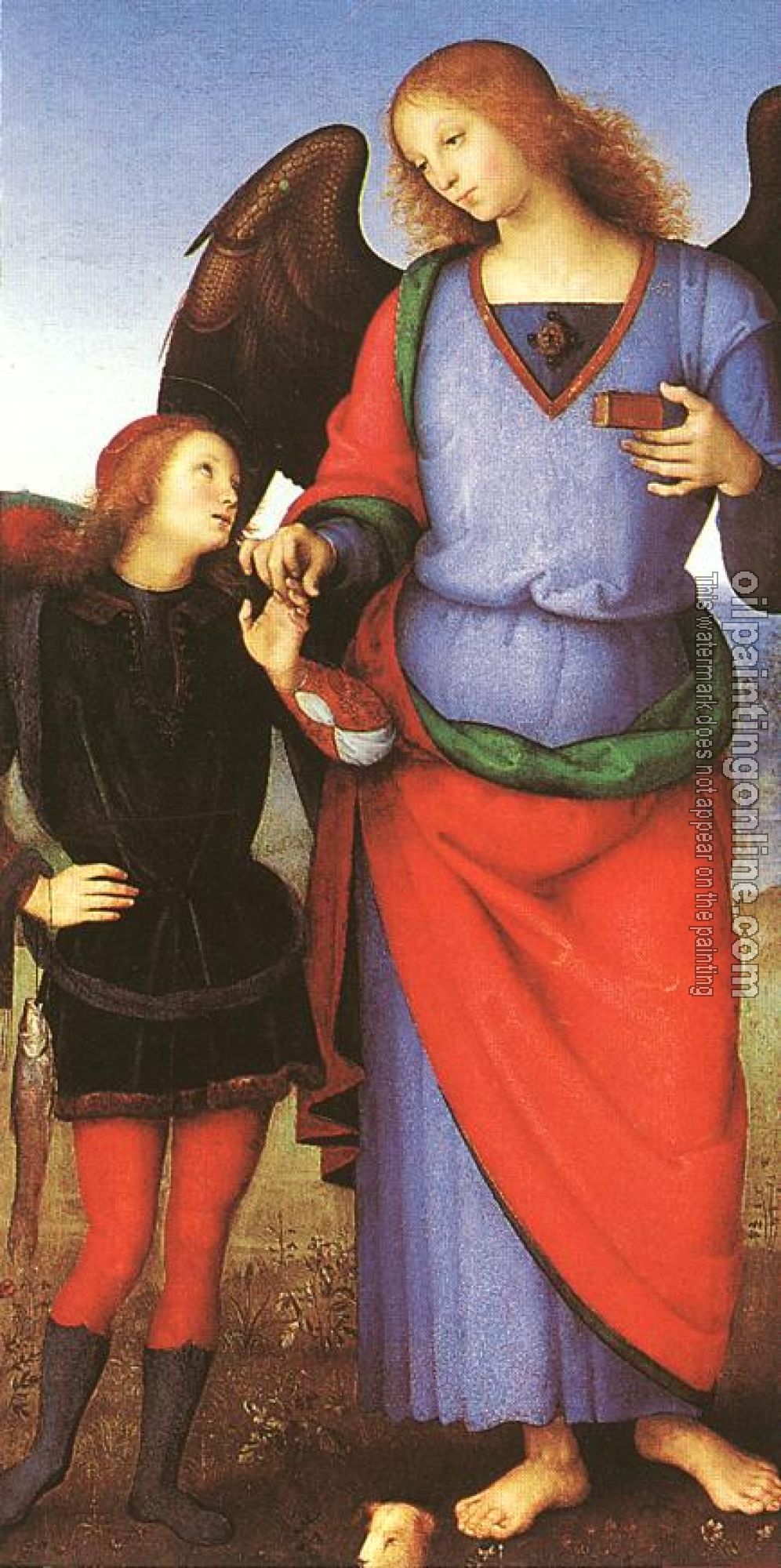 Perugino, Pietro - Tobias with the Angel Raphael
